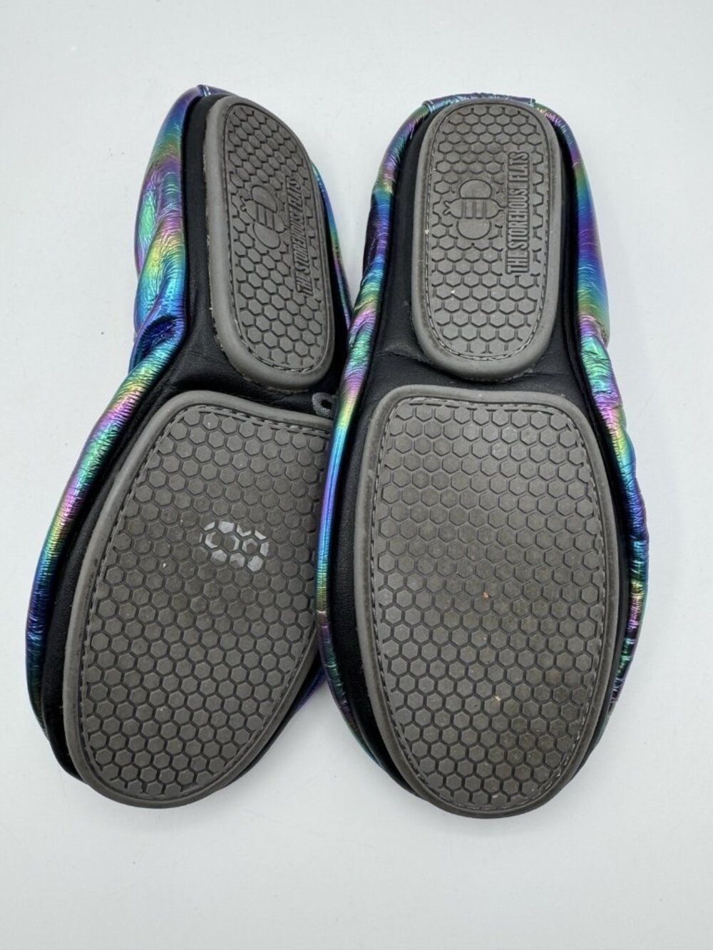 The Storehouse Womens Lucky Clover Rainbow Leather Flats Classic Size 9 Foldable - Picture 2 of 9